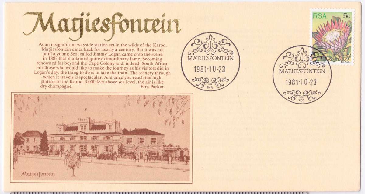 FDC - Matjiesfontein 1981 - 10 - 23 RSA