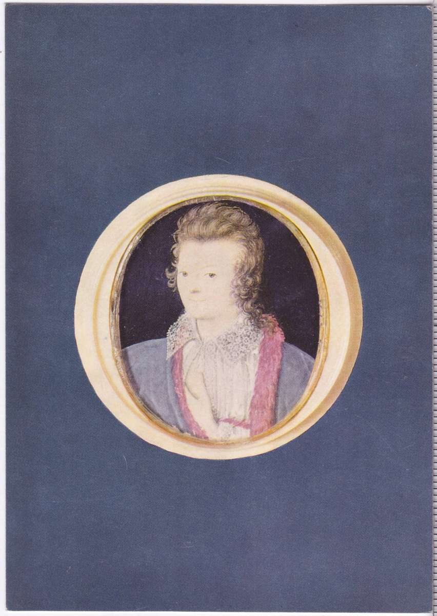 Unused Postcard - Victoria and Albert Museum - An Unknown Youth - Nicholas Hilliard