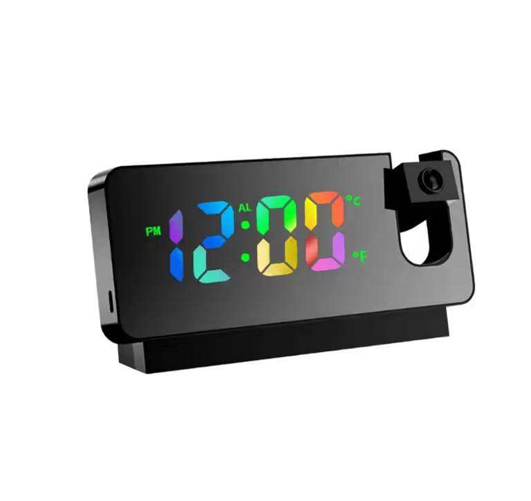 180° Rotation USB Electronic LED Digital Projection Alarm Clock