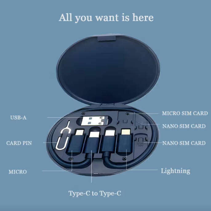 Multifunction fast charging data cable set
