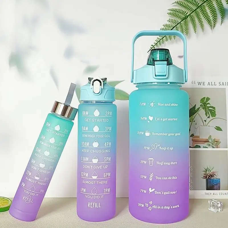 3-Piece Motivational Water Bottles