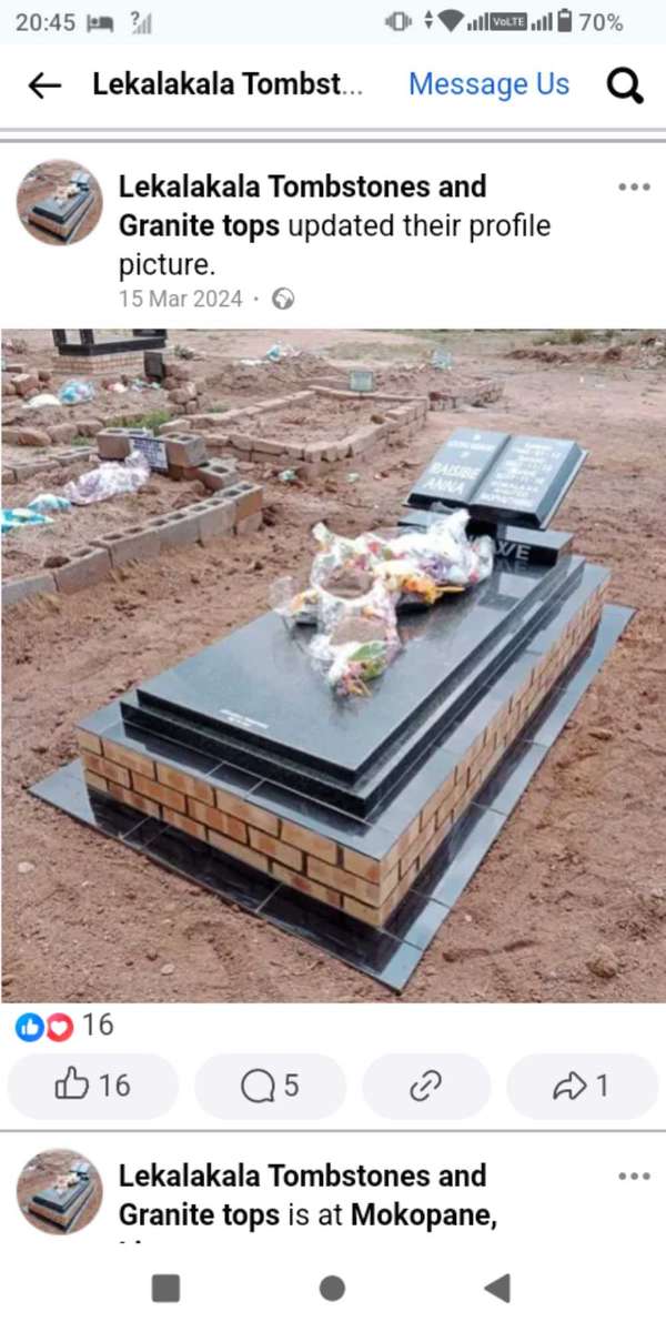 Tombstones and Granite Tops