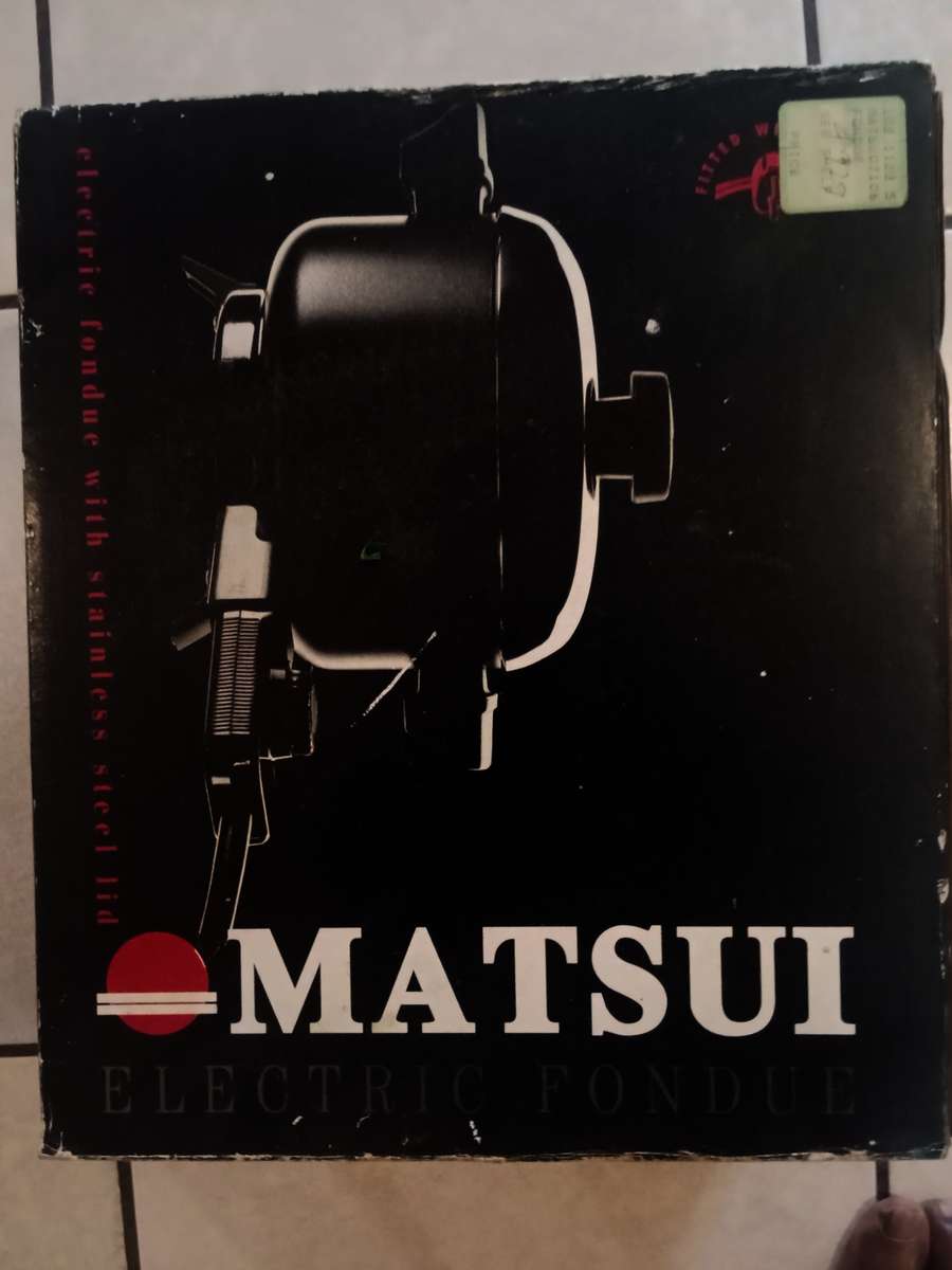 New Matsui Fondue Set with Stainless  Steel Lid