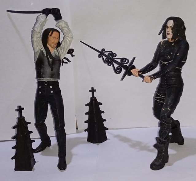 The Crow vs Top Dollar Rooftop Battle Set (Neca, 2005)