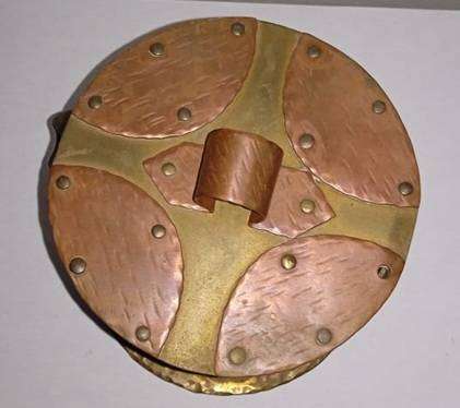 Brass bucket with lid