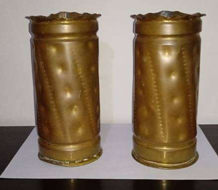 Set of brass planters