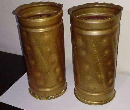 Set of brass planters