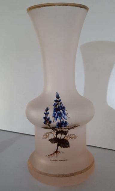 Vase and painted glass bottle