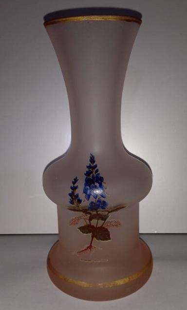 Vase and painted glass bottle