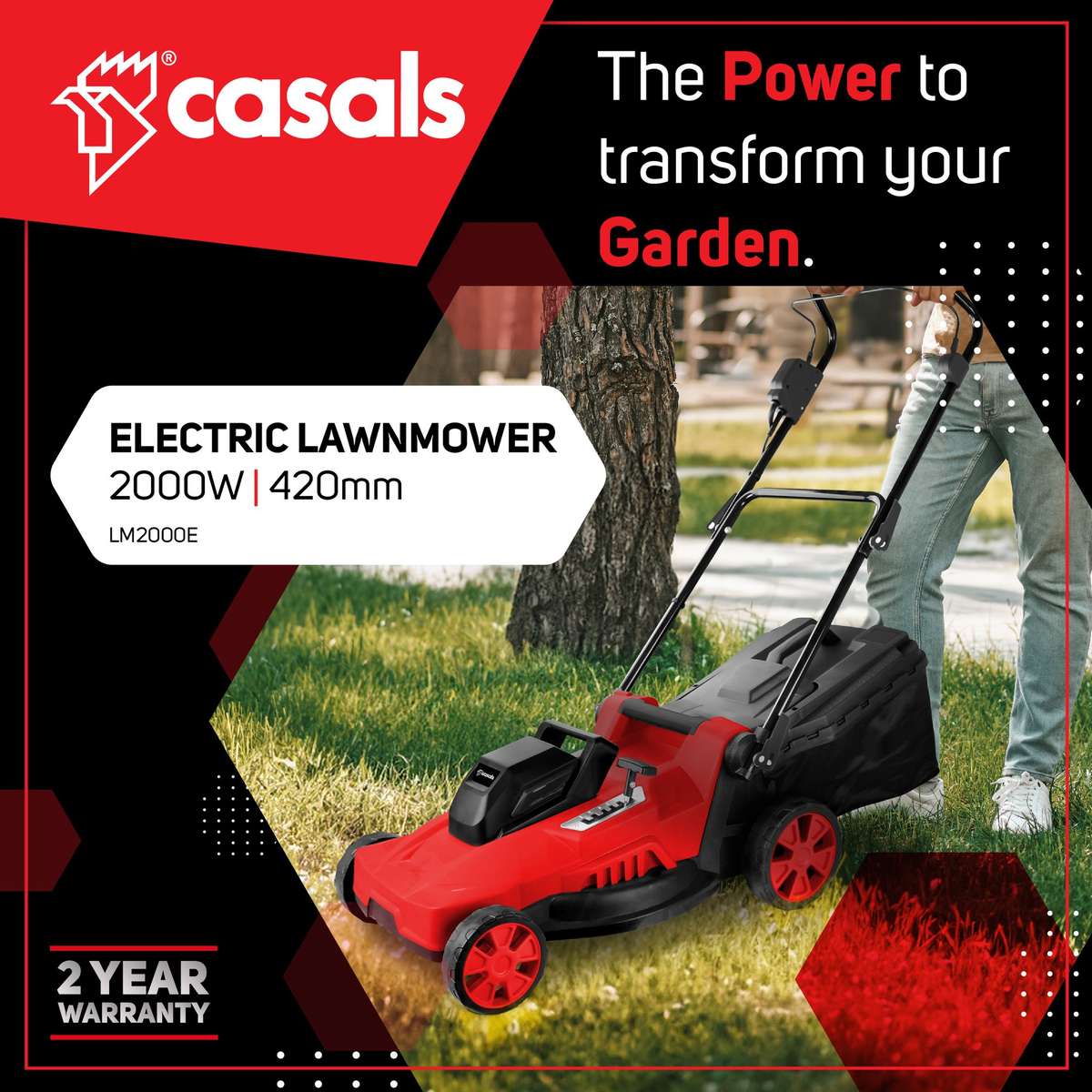 Casals - 2000W Electric Lawnmower (New)