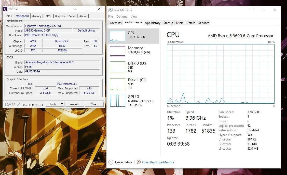 Gigabyte GA-AB350-Gaming 3 AM4 Ryzen Motherboard