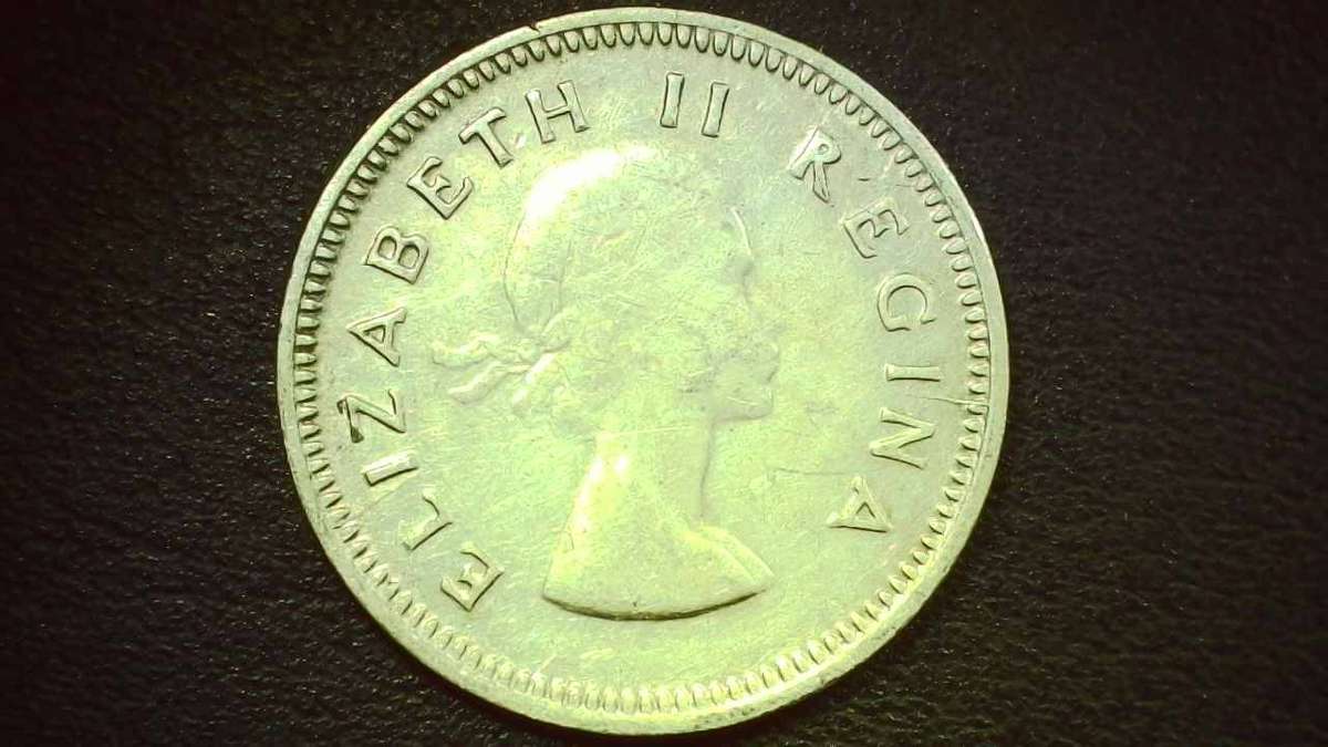 1953 South-African Union 3d (Tickey) - Obverse / Reverse 3 x Die Crack Error - Great Coin -  0016