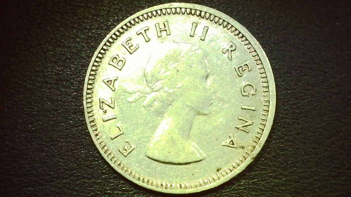 1953 South-African Union 3d (Tickey) - Great Coin -  0017