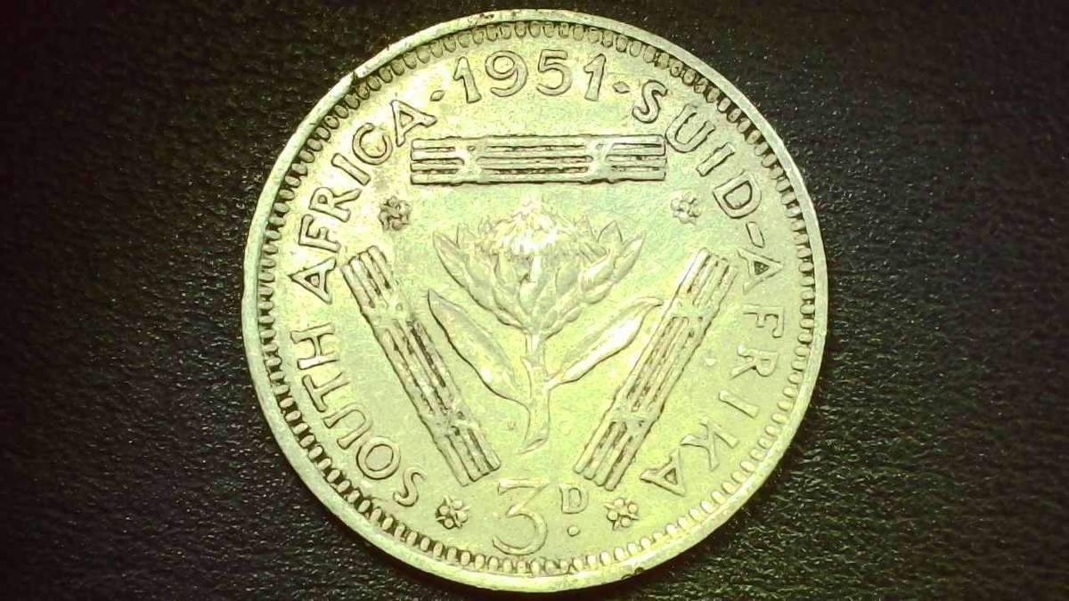 1951 South-African Union 3d (Tickey)  - 0066