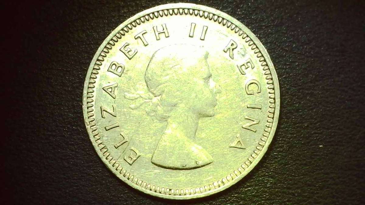 1957 South-African Union 3d (Tickey) - Great Coin - 0082