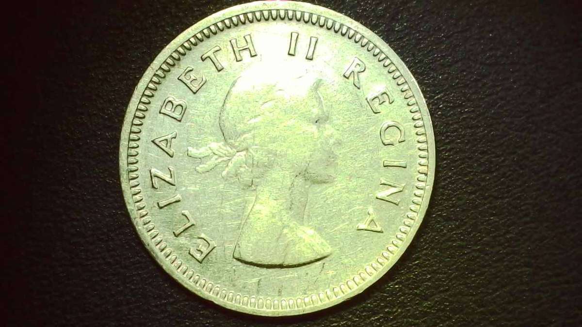 1954 South-African Union 3d (Tickey)  - Great Coin - 0093