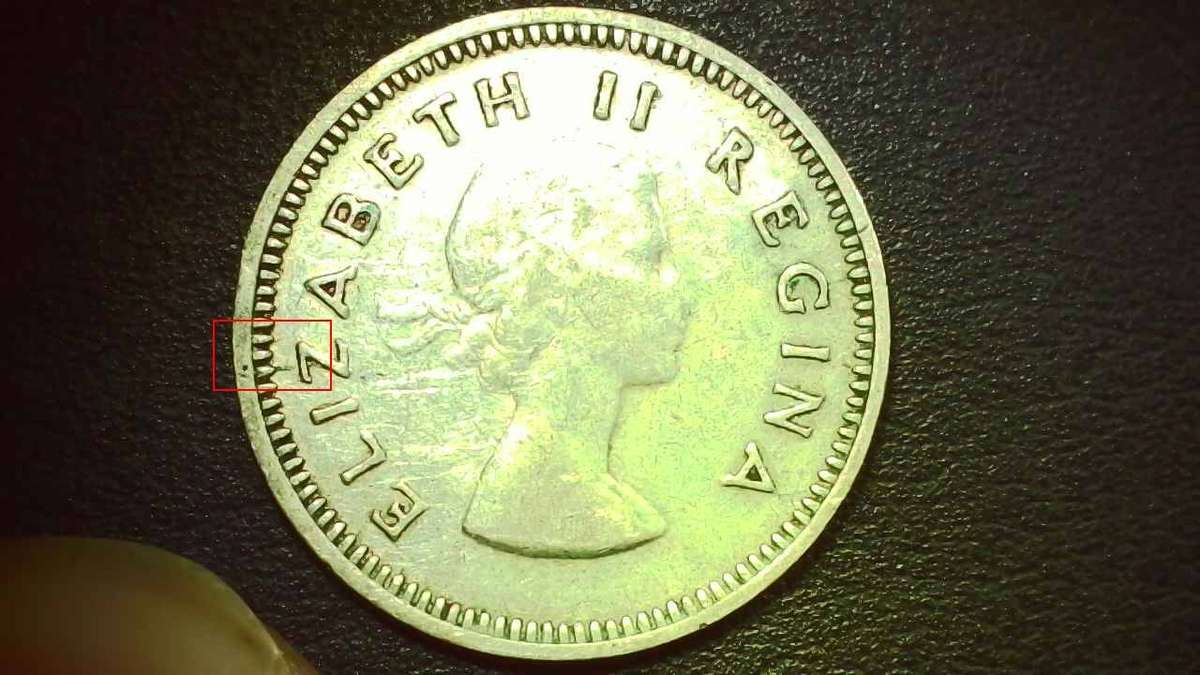 1958 South-African Union 3d  (Obverse Die Crack ERROR)- 0119