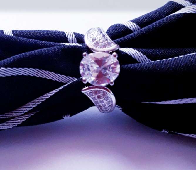 925 Sterling Silver Filled 2.5 Ct. Oval Cut Cr. Diamond Ring | Marked 925