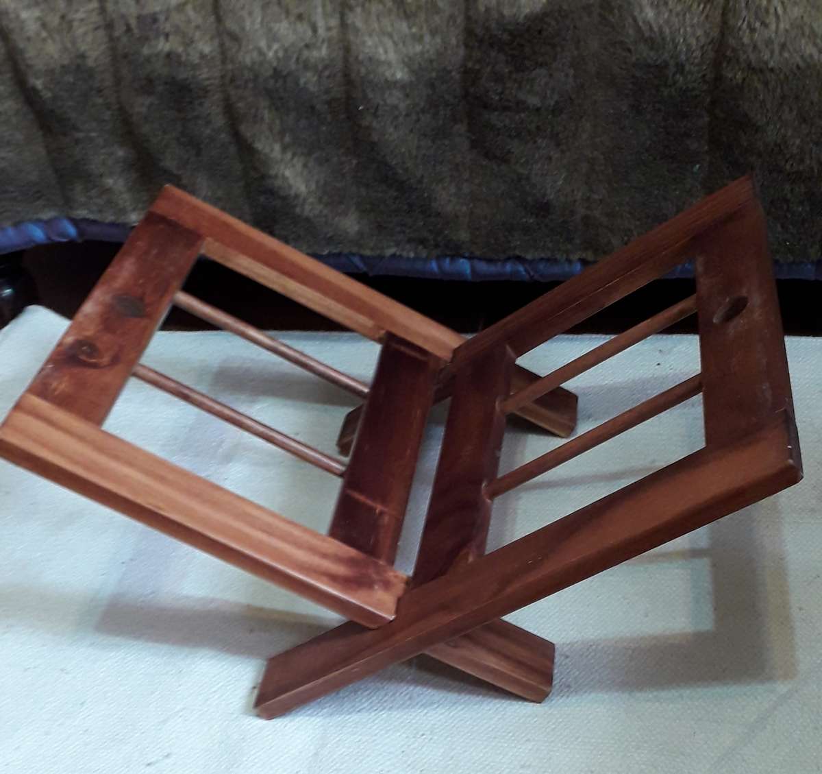 Vintage Wooden Magazine Rack