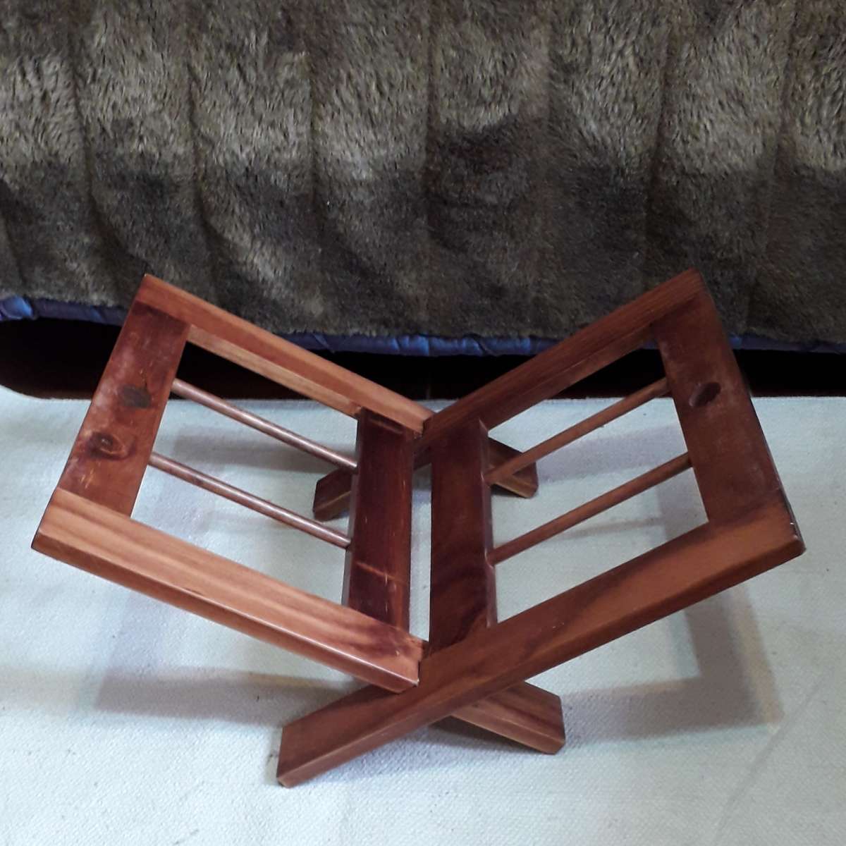 Vintage Wooden Magazine Rack