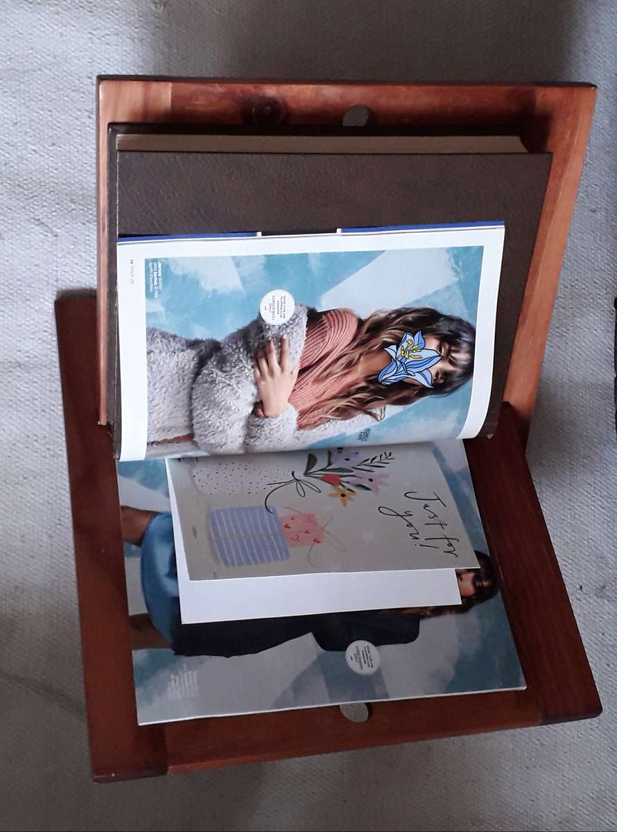 Vintage Wooden Magazine Rack