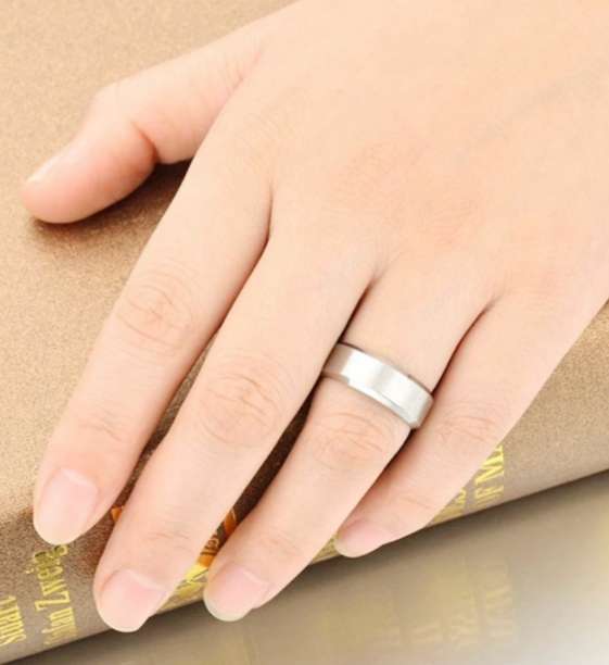 6mm Stainless Steel Ring Size 6