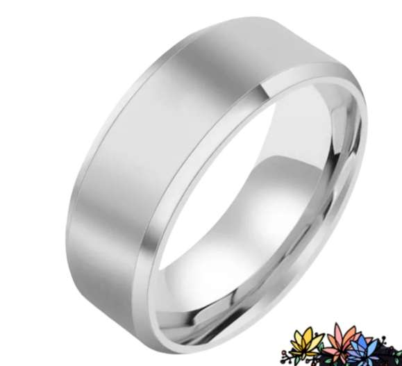 6mm Stainless Steel Ring Size 6