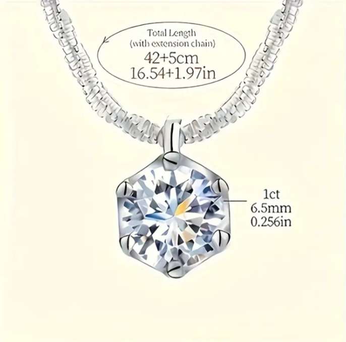 S925 Sterling Silver Filled Sparkling CZ Necklace