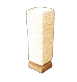 Natural Rope Bedside Table Lamp - Square