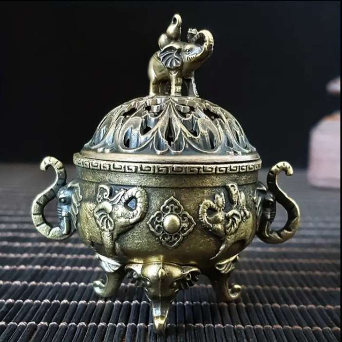 Antique Style Elephant Incense Burner