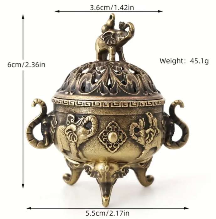 Antique Style Elephant Incense Burner