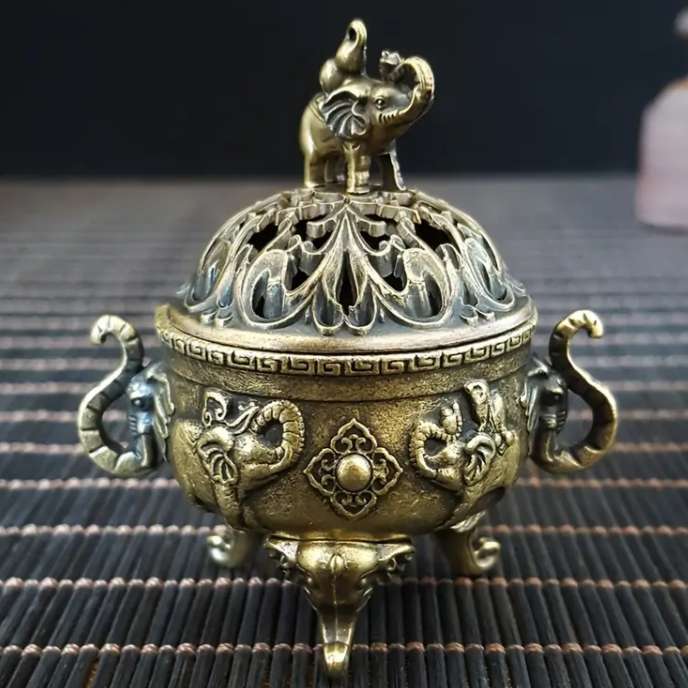 Antique Style Elephant Incense Burner