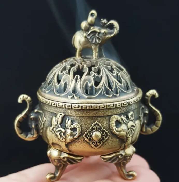 Antique Style Elephant Incense Burner