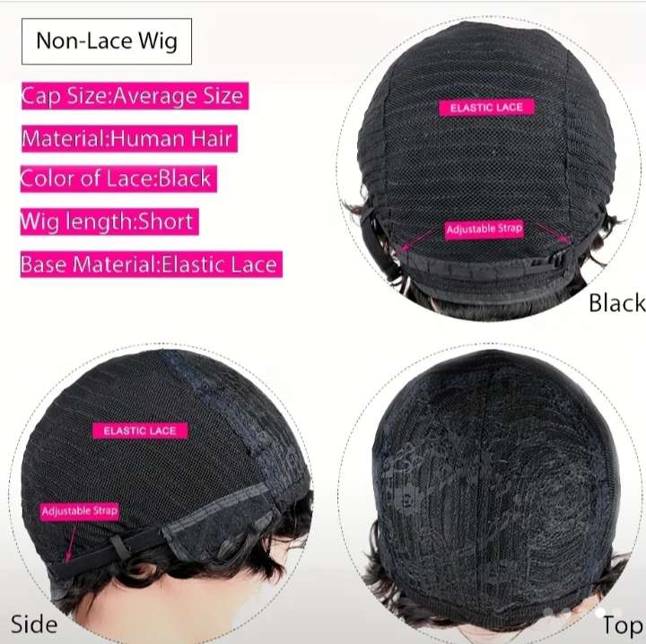 Brazilian Human Hair Pixie Wig plus FREE Gift