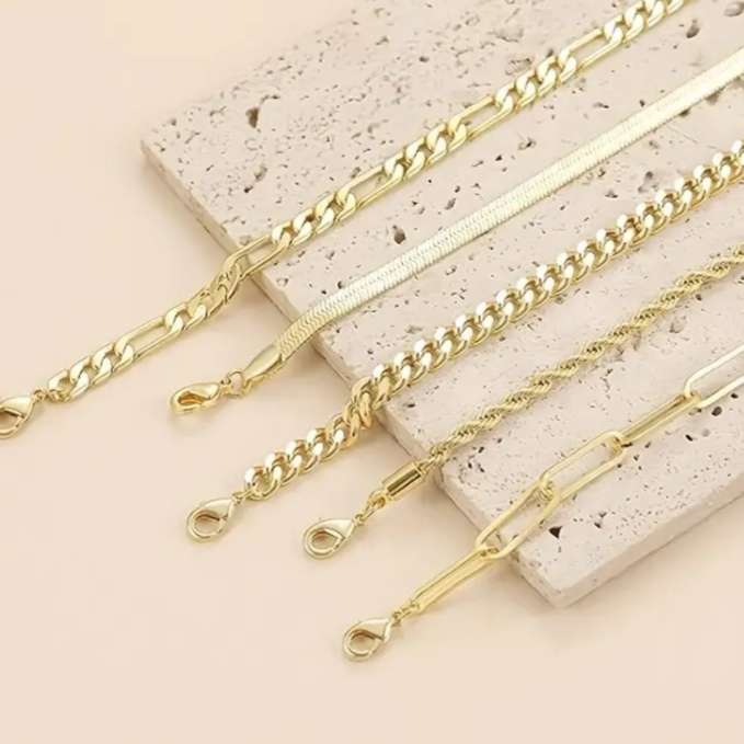 5 Piece Golden Bracelet Set