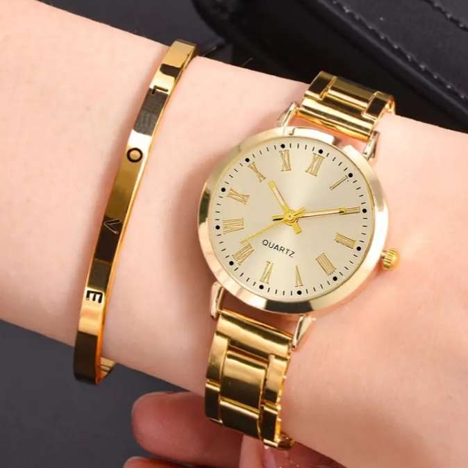 Ladies Watch and Bracelet Set