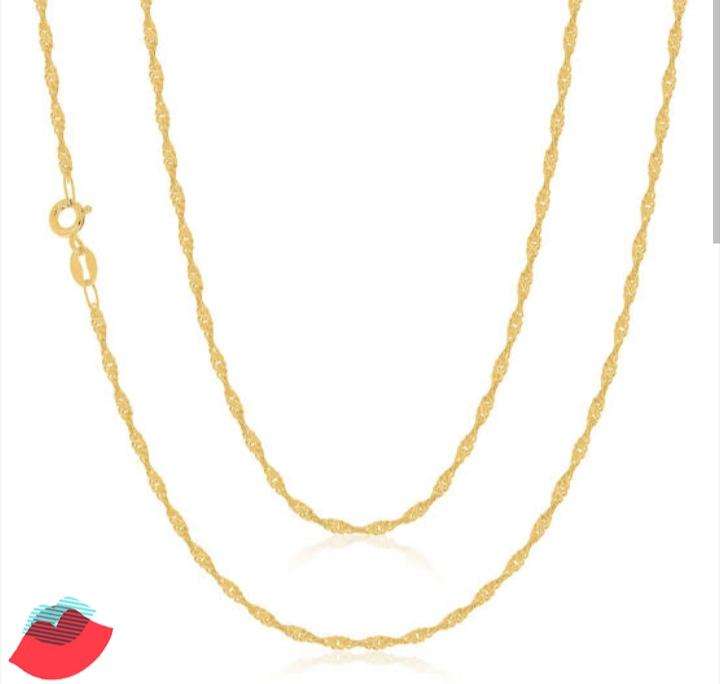 9KT Gold Singapore Chain 45cm