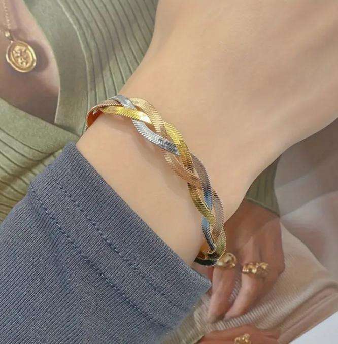 Stainless Steel Trio Necklace and Bracelet Set