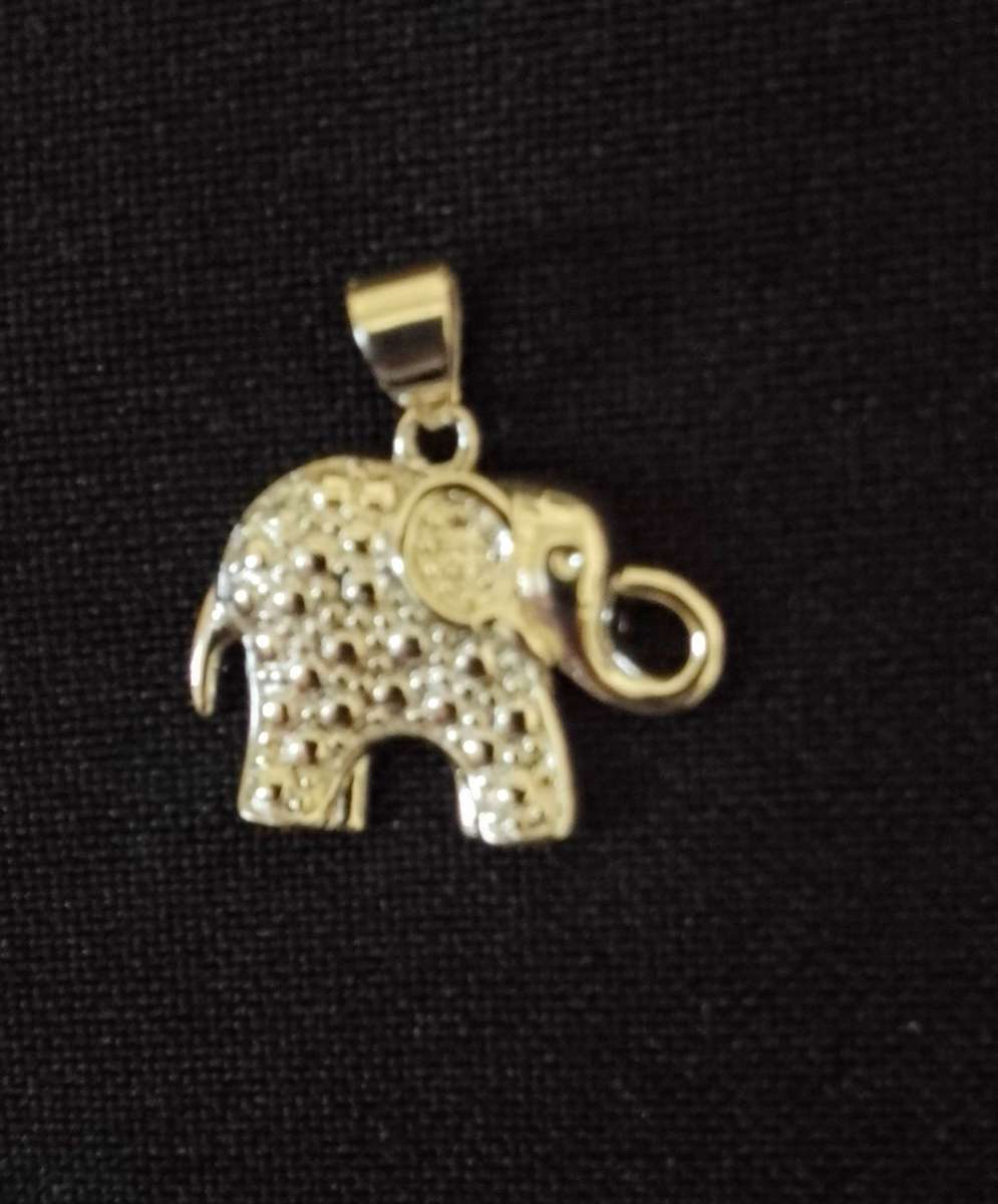 2 Nickel Free Metal Elephant Pendants