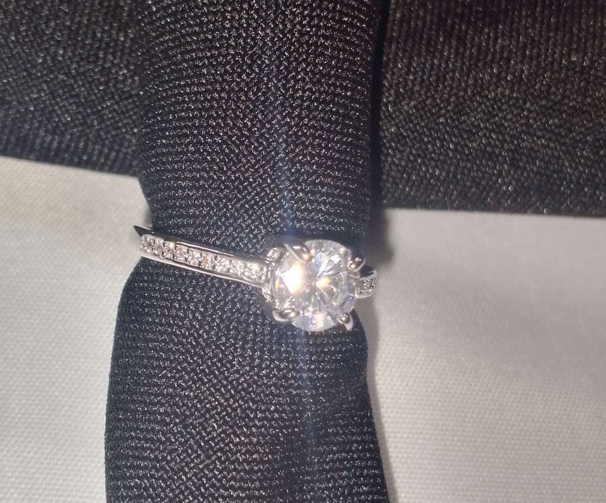 1.2 CT Simulated Diamond Ring set in S925 Silver 7 | O marked 925