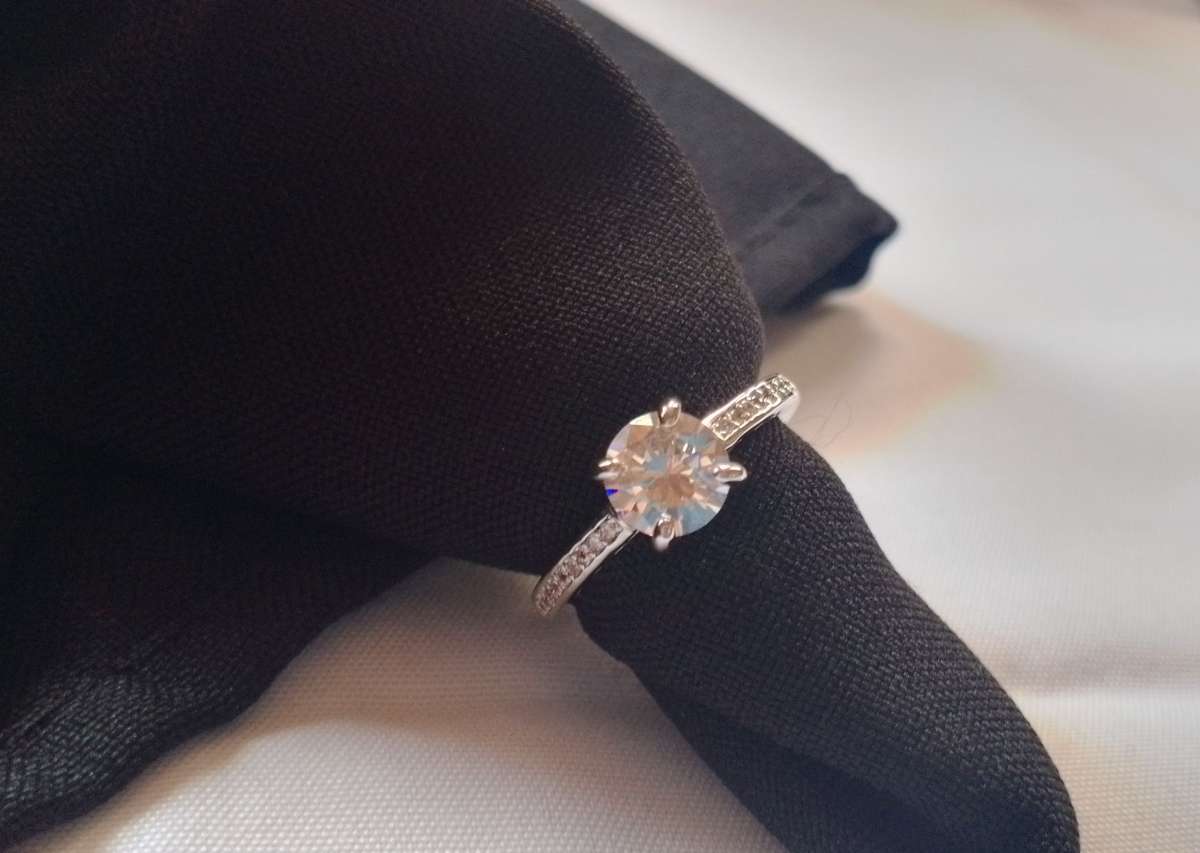 1.2 CT Simulated Diamond Ring set in S925 Silver 7 | O marked 925
