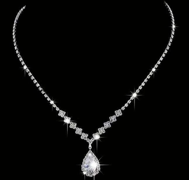 S925 Silver Filled Sparkling Jewellery Set