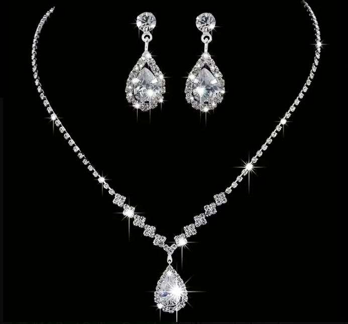 S925 Silver Filled Sparkling Jewellery Set