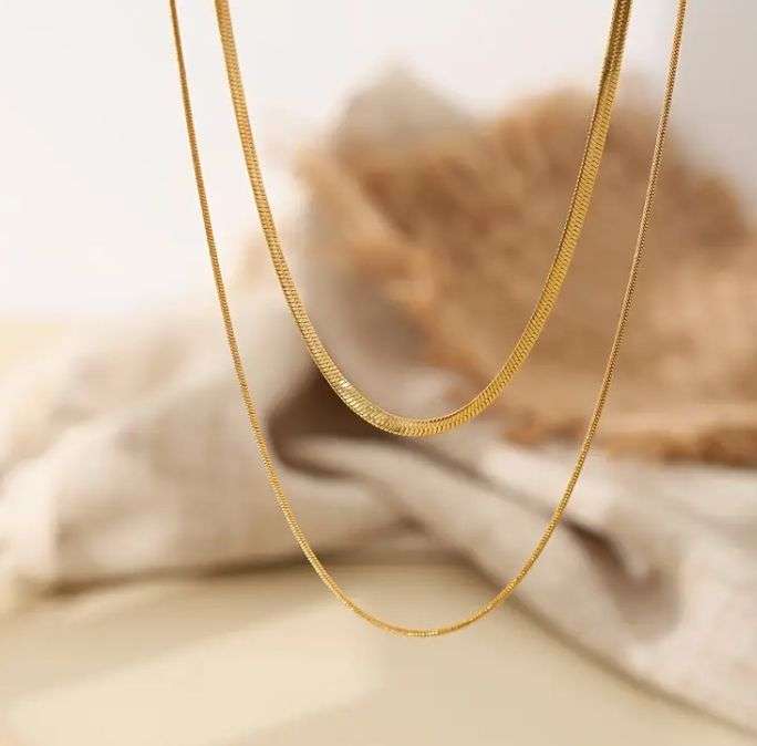 Double Layered Stainless Steel Necklace