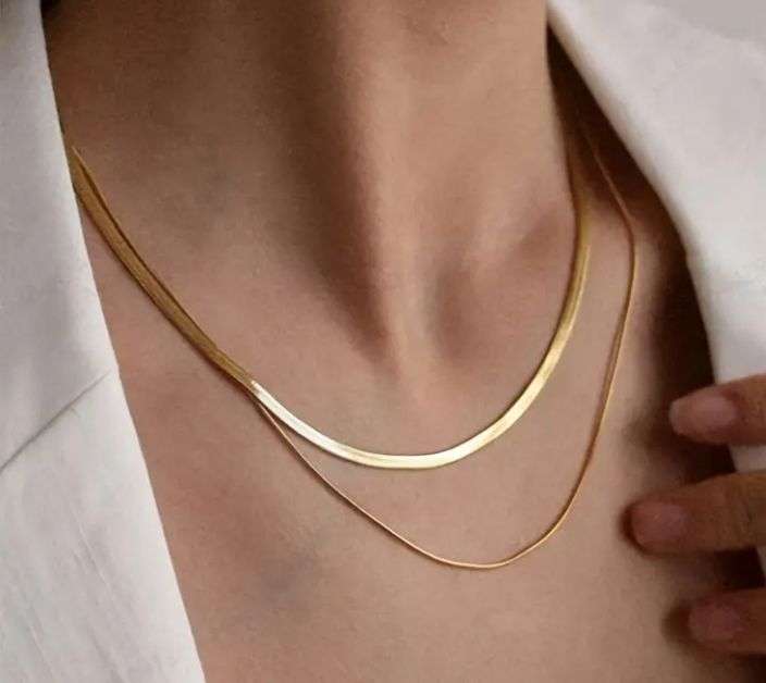 Double Layered Stainless Steel Necklace