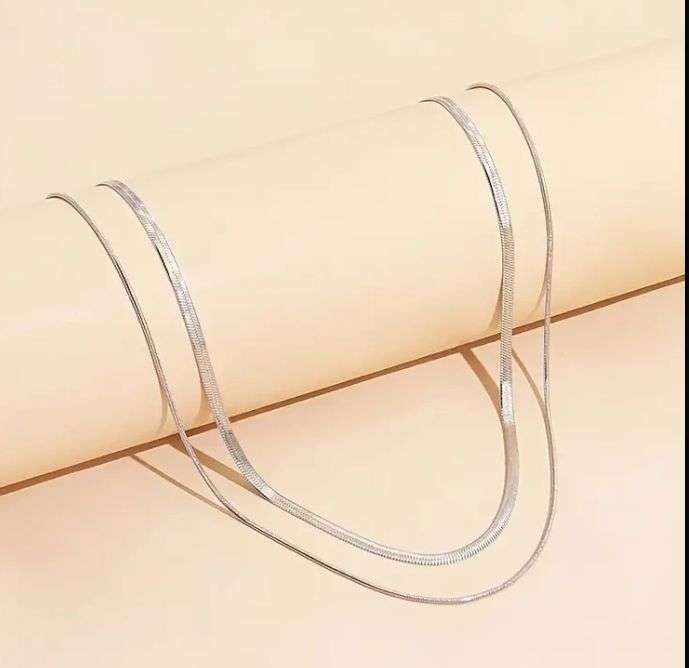 2 Piece Stainless Steel Necklace Set - No Fade