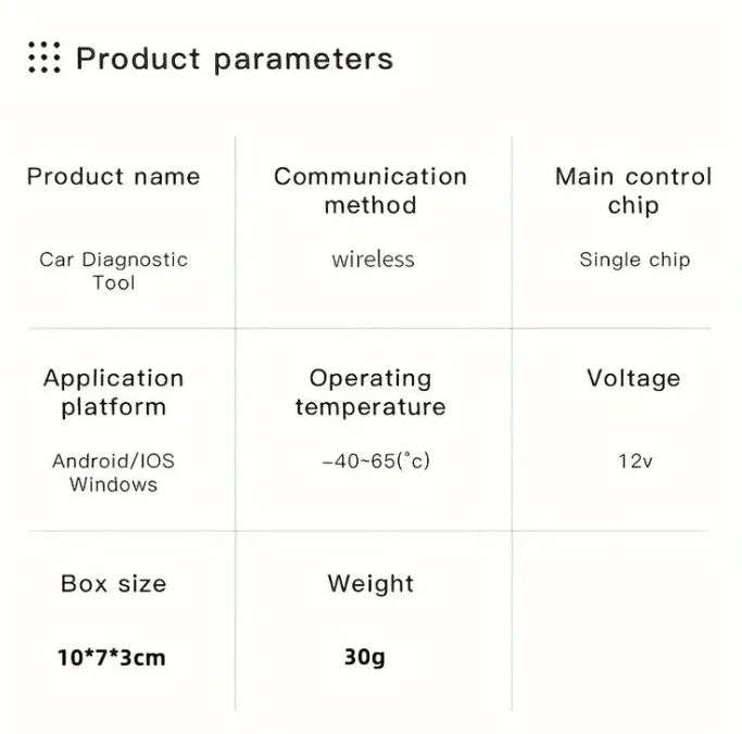 ELM327 Mini Wireless OBD2 Car Diagnostic Scanner