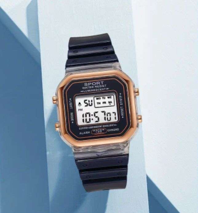 Waterproof Sports Watch - BLACK