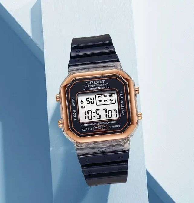 Waterproof Sports Watch - BLACK