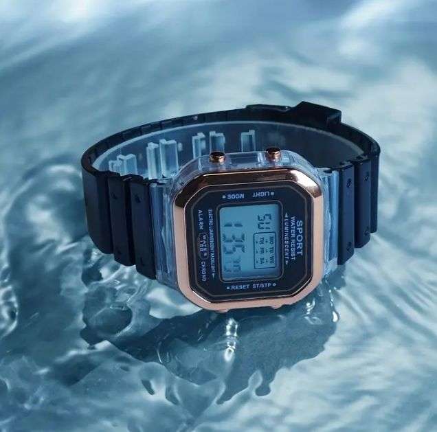 Waterproof Sports Watch - BLACK